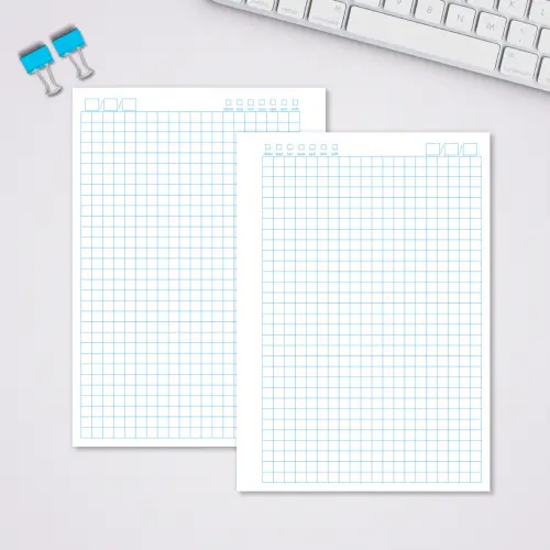 Miolo Caderno A5 Quadriculado | 100 Folhas - Básico 2