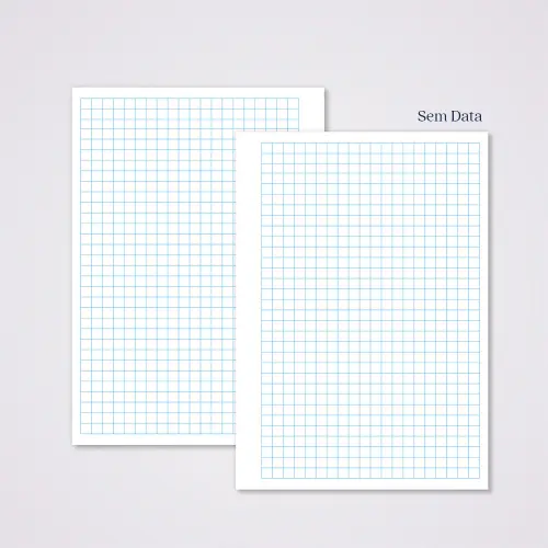 Miolo Caderno A5 Quadriculado | 100 Folhas - Básico 2
