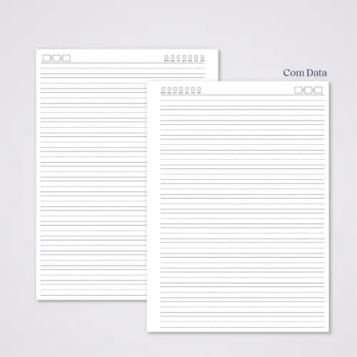 Miolo Caderno Universitário Caligrafia 1 | 100 Folhas - Branco