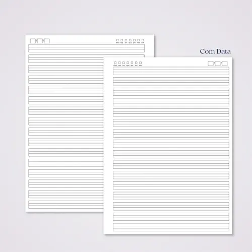 Miolo Caderno Universitário Caligrafia 2 | 100 Folhas - Branco