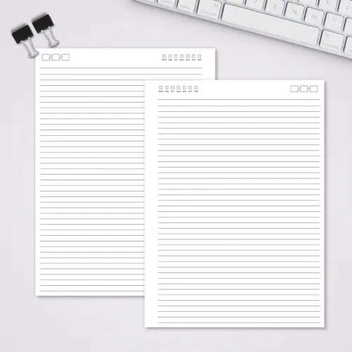 Miolo Caderno Universitário Pautado | 100 Folhas - Branco
