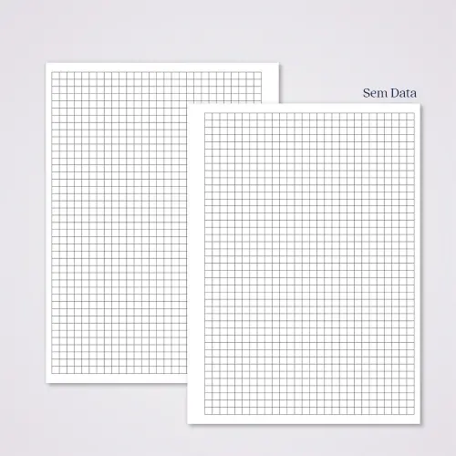 Miolo Caderno Universitário Quadriculado | 100 Folhas - Branco