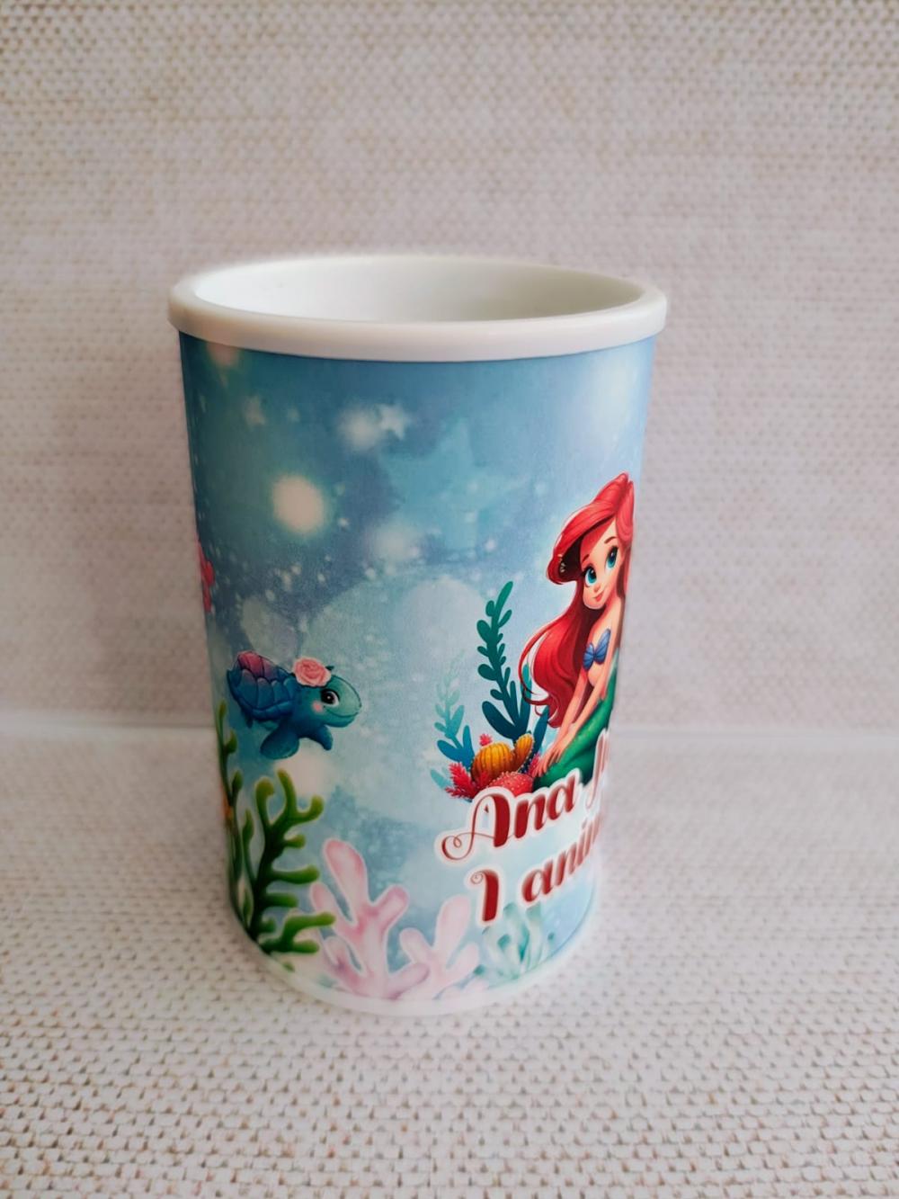 cofrinho sereia ariel