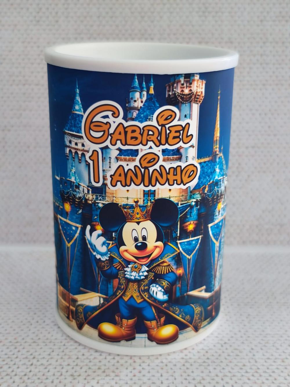 cofrinho Mickey castelo