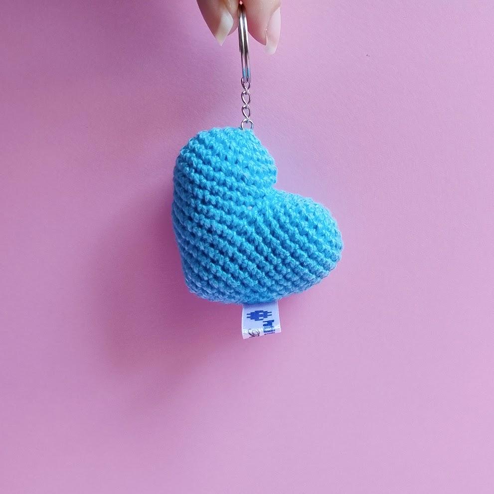 Chaveiro Mini Coração Azul