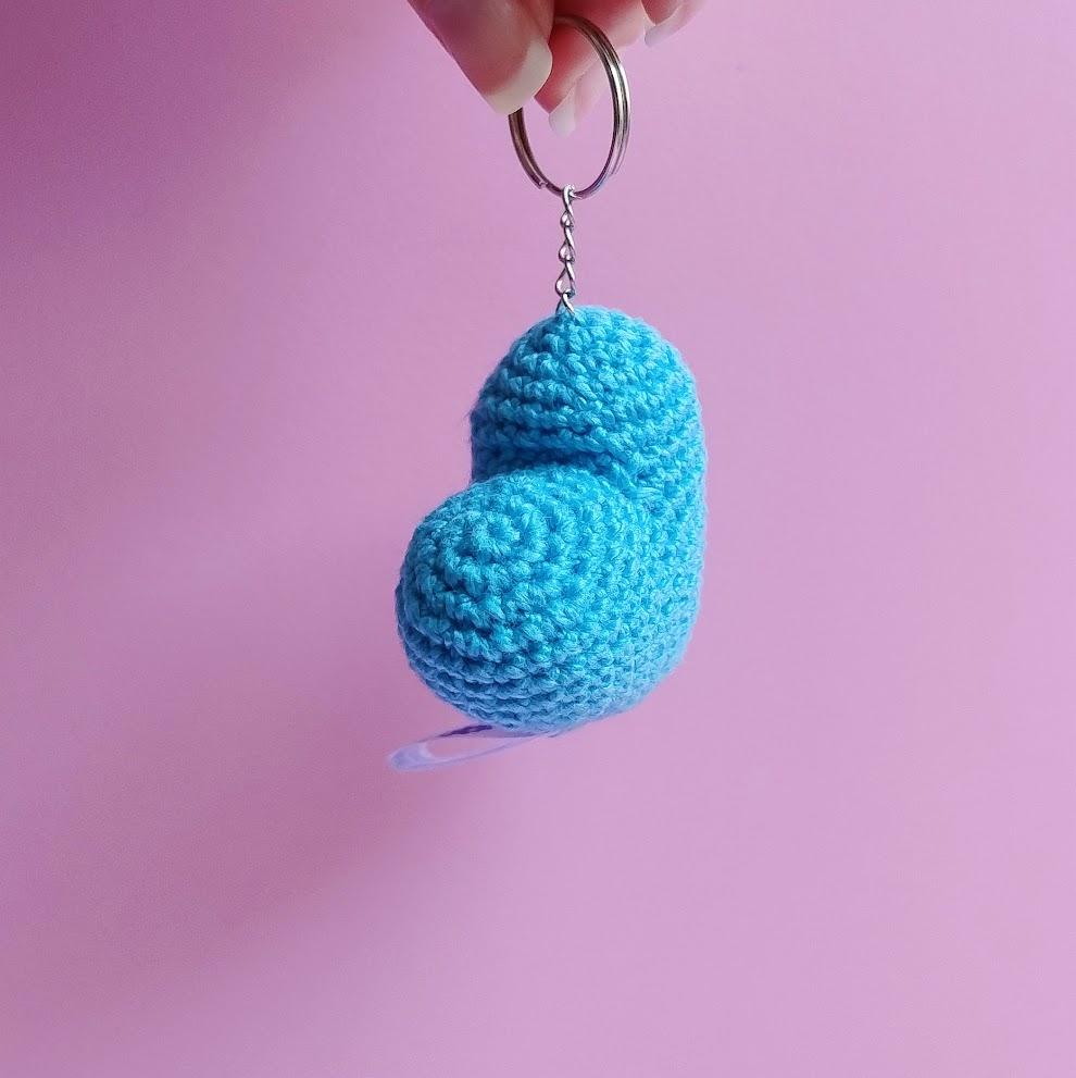 Chaveiro Mini Coração Azul