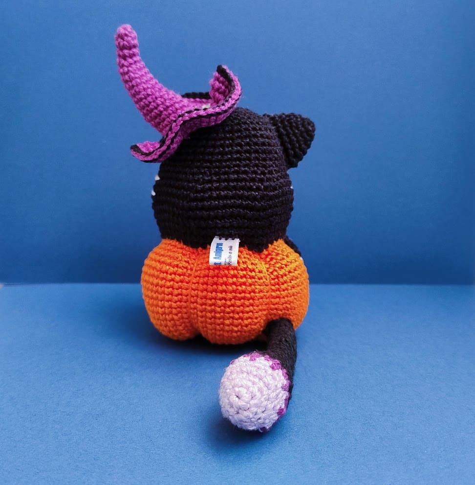 Gato na Abóbora Decoração de Halloween