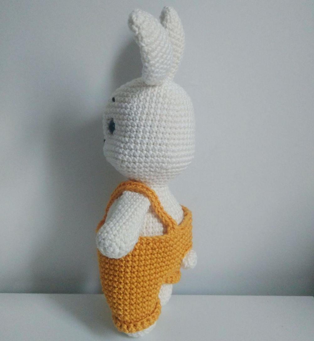 Coelho de Roupa Amarelo Mostarda