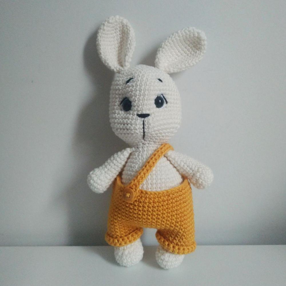 Coelho de Roupa Amarelo Mostarda