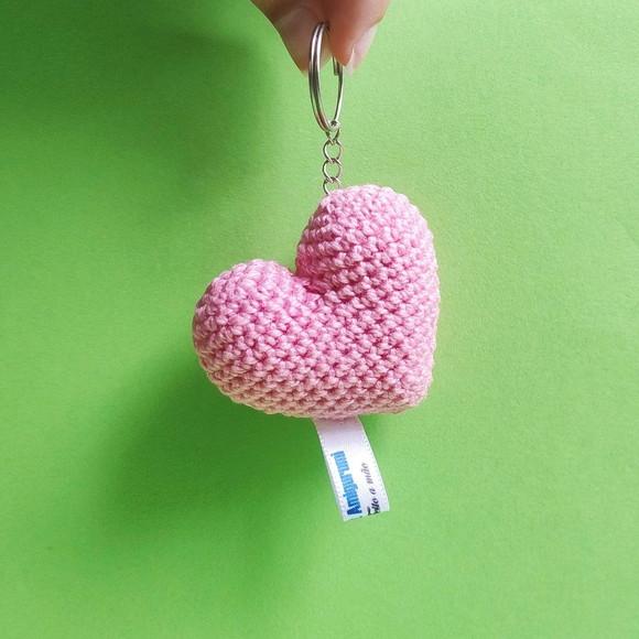Chaveiro Mini Coração Rosa
