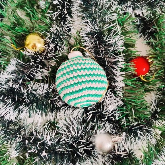 Enfeite de Natal de Bolinha Listrada
