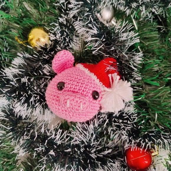 Enfeite de Natal de Porquinho