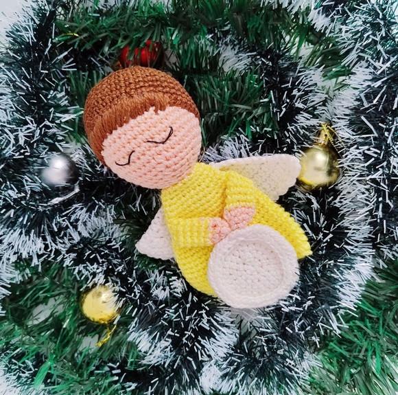 Enfeite de Natal Anjo Porta Foto