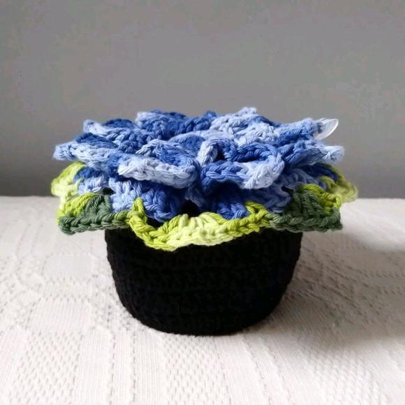 Peso De Porta De Vasinho De Flor Azul