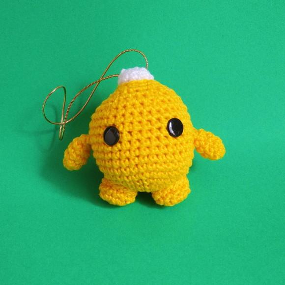 Enfeite de Natal de Bolinha Amarela