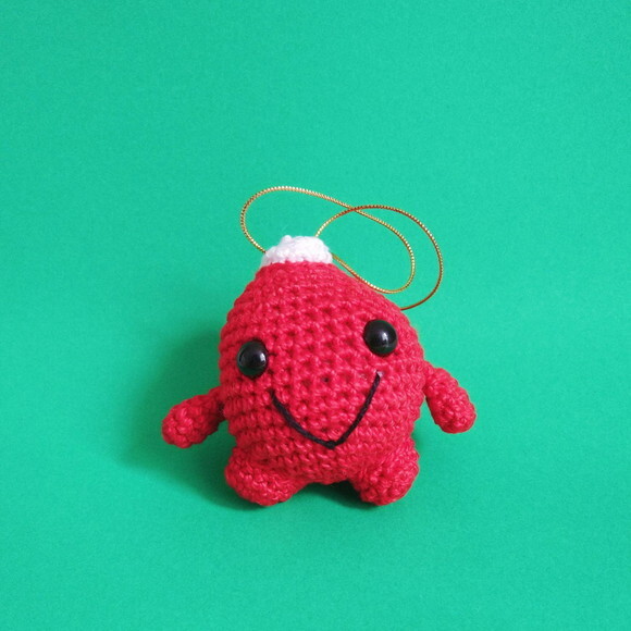 Enfeite de Natal de Bolinha Vermelha