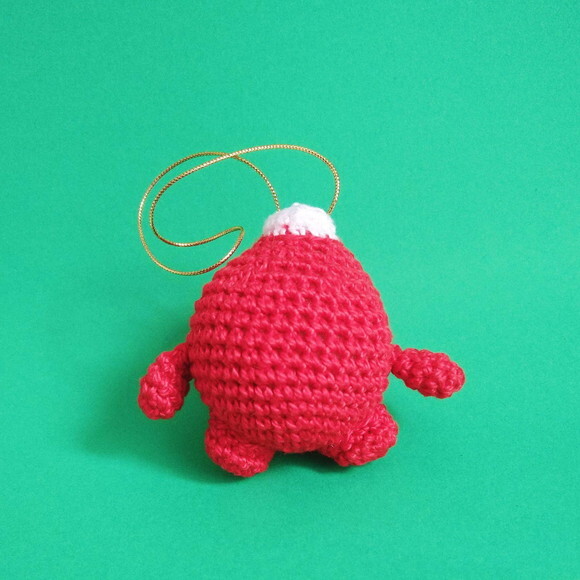 Enfeite de Natal de Bolinha Vermelha