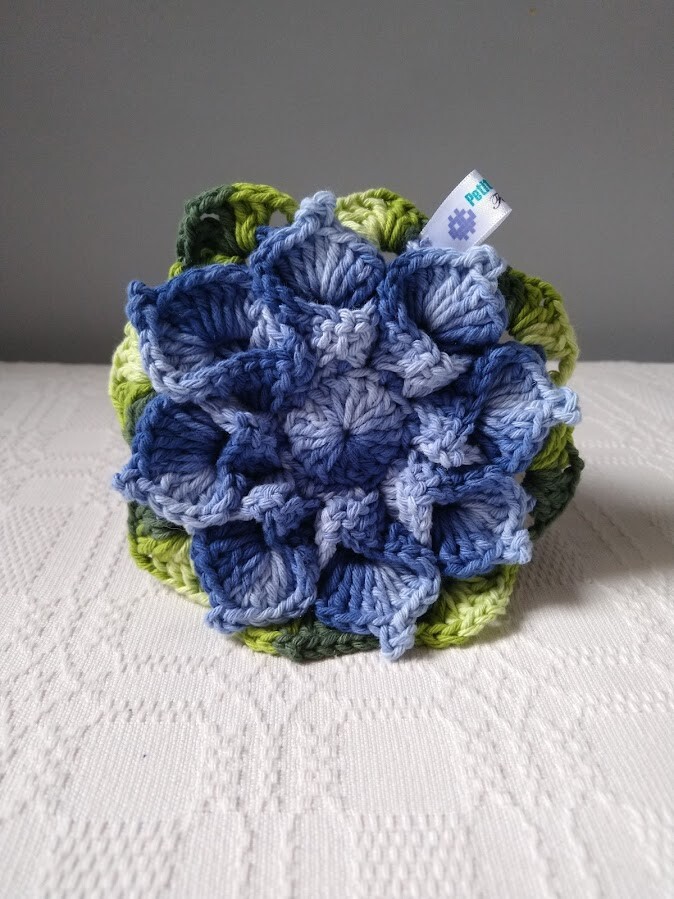Peso De Porta De Vasinho De Flor Azul