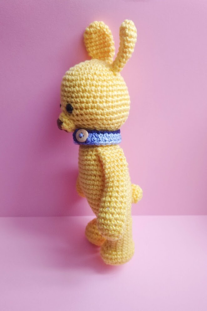 Coelho Amarelo com Cachecol