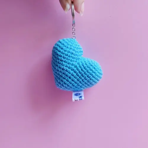 Chaveiro Mini Coração Azul