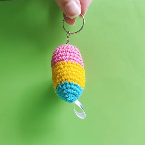 Chaveiro Mini Coração Bandeira Lgbt+ Pansexual