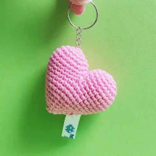 Chaveiro Mini Coração Rosa
