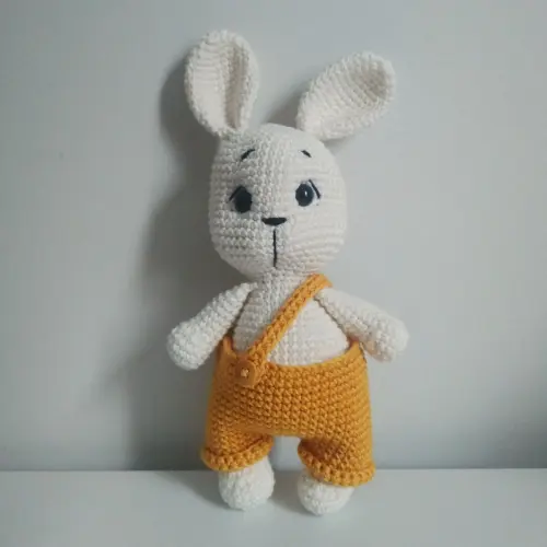 Coelho de Roupa Amarelo Mostarda