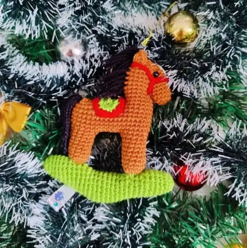 Enfeite de Natal Cavalinho de Brinquedo