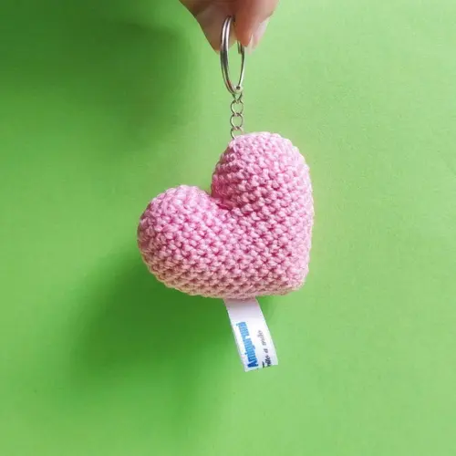 Chaveiro Mini Coração Rosa
