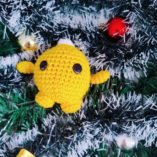 Enfeite de Natal de Bolinha Amarela