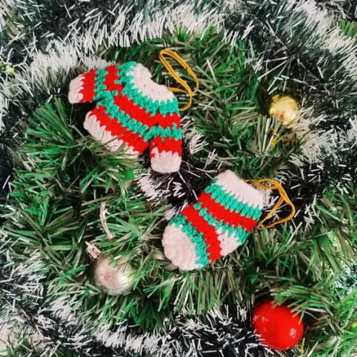 Enfeite De Natal De Sueter E Meia