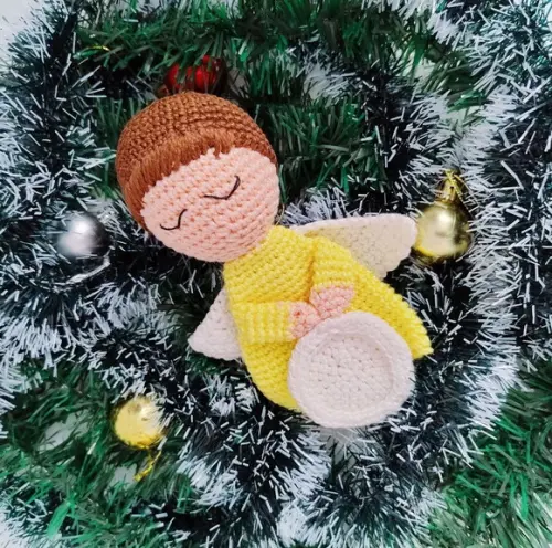 Enfeite de Natal Anjo Porta Foto