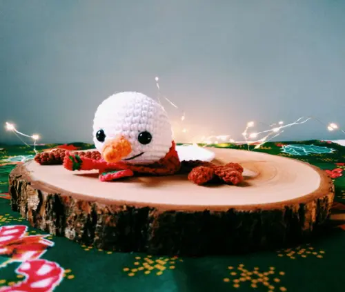 Porta Copo Boneco de Neve de Natal