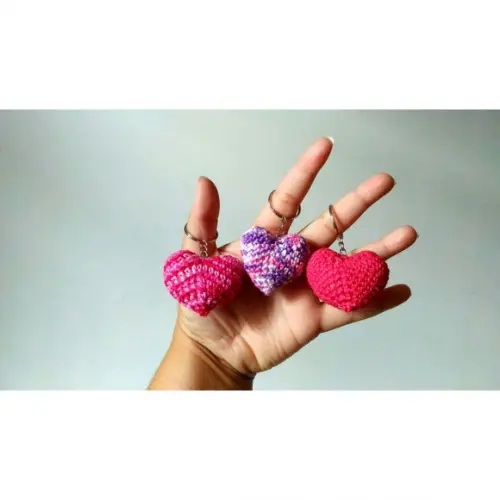 Kit 3 Chaveiros Mini Coração