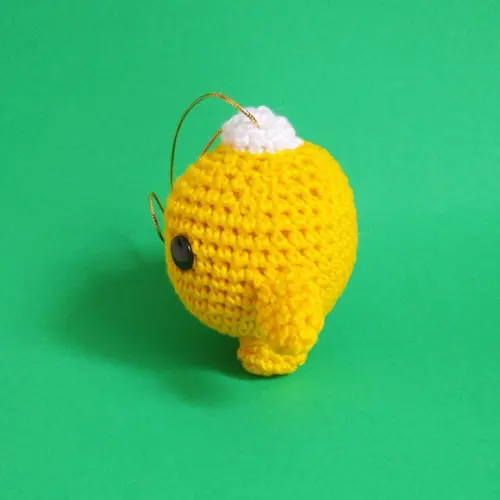 Enfeite de Natal de Bolinha Amarela