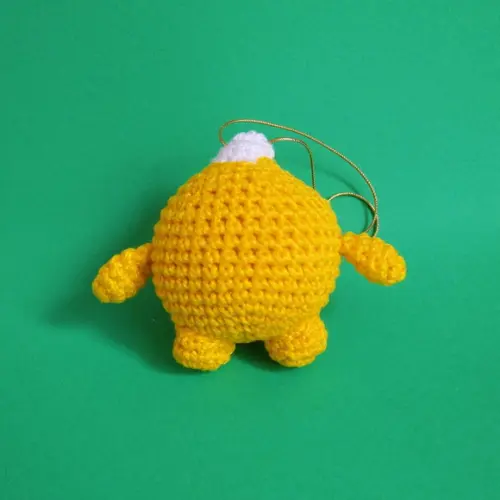 Enfeite de Natal de Bolinha Amarela