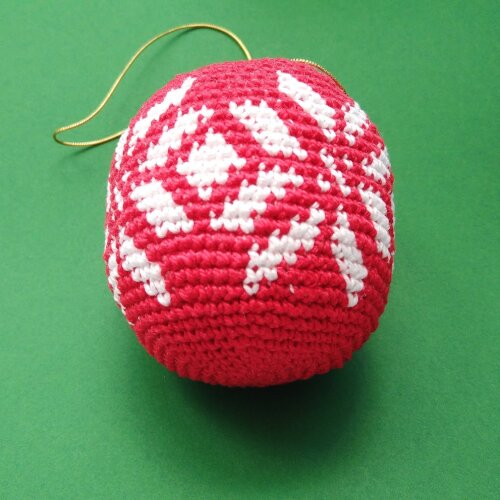 Enfeite de Natal Grande de Bola com Floco de Neve