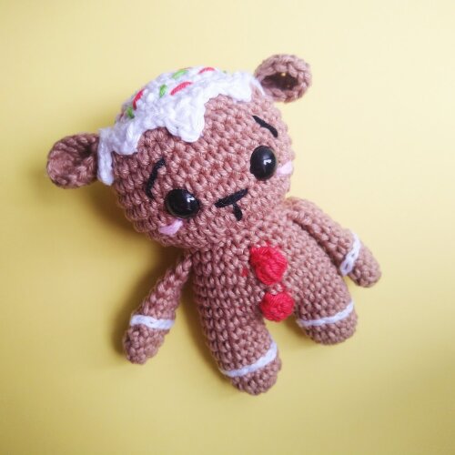 Urso de Biscoito de Gengibre de Natal