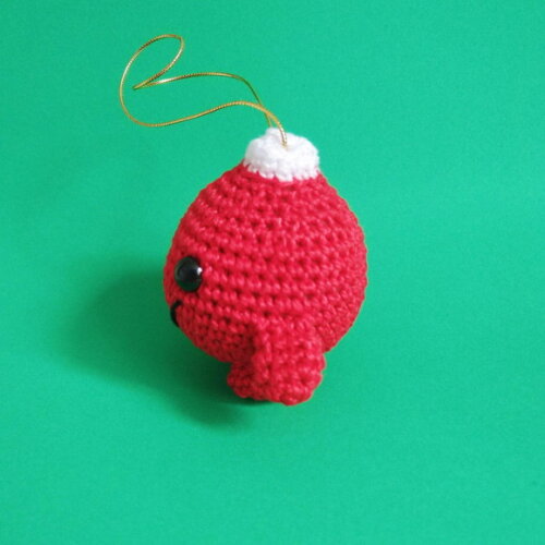 Enfeite de Natal de Bolinha Vermelha