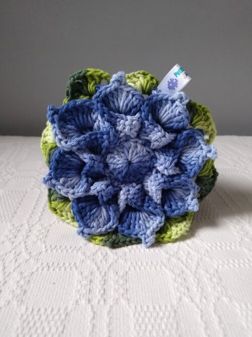 Peso De Porta De Vasinho De Flor Azul