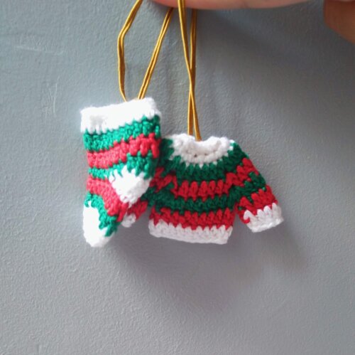 Enfeite De Natal De Sueter E Meia
