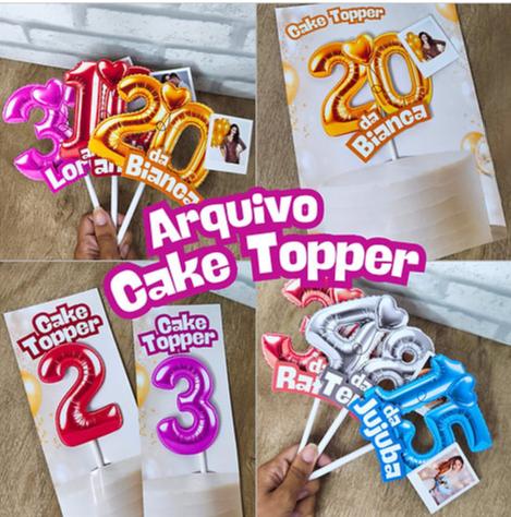 Arquivo de Corte Cake Topper Números para Imprimir