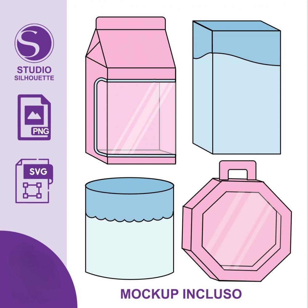 Mockups Caixas Papelaria Festa Arquivo Digital