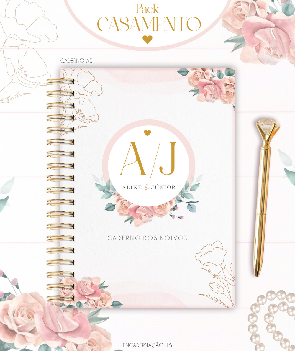 Kit Encadernação Casamento Completo PDF Para Imprimir