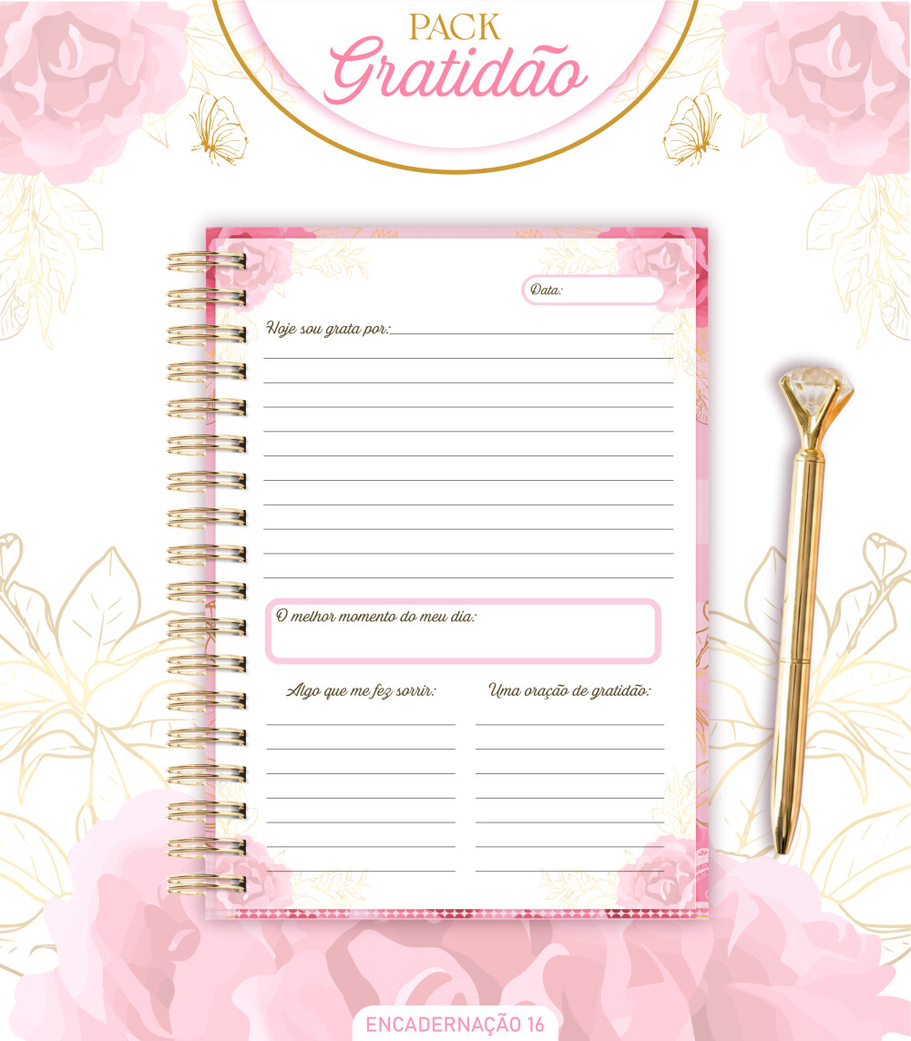 Caderno da Gratidão A5 PDF Para Imprimir Digital
