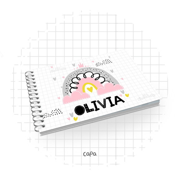Álbum de Fotos Arco íris Menina (0 a 5 anos) -Arq. Digital