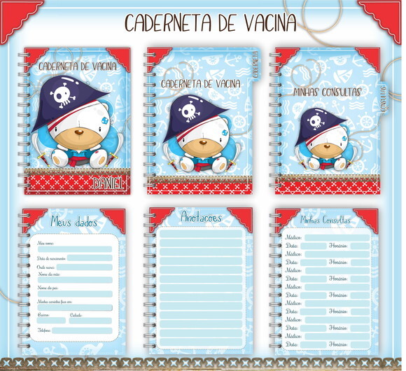 Caderneta de Vacina Urso Pirata - Arquivo Digital