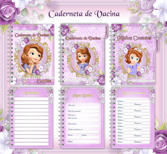 Caderneta de Vacina Princesinha Sophie - Arquivo Digital