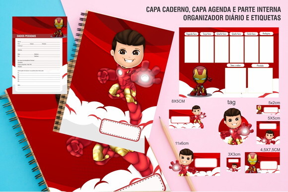 Kit Encadernação Homem de Ferro - Arquivo Digital