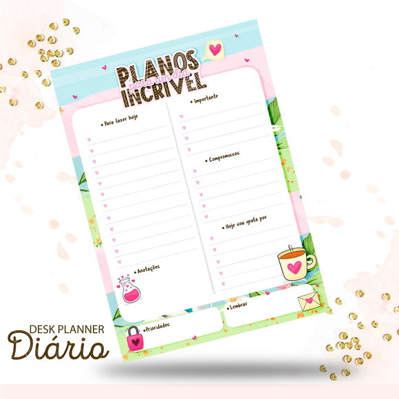Encadernação Digital Desk Planner 1